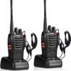 pxton Walkie Talkies Rechargeable Long Range Two-Way Radios with Earpieces,2-Way Radios UHF Handheld Transceiver Walky Talky with Flashlight Li-ion Battery and Charger（2 Pack）