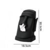 Unique Tissue Box Holder – Creative Moai Tissue Dispenser with Sunglasses and Headphone Storage – Funny Face Tissue Holder for Living Room, Office, or Statue Bathroom Decor