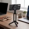 OMOTON TP02 360°Rotating for MagSafe Tripod, Adjustable Aluminum Magnetic Phone Tripod for iPhone 17/16/15/14 Pro Max Air, Foldable Cell Phone Stand Fits Vlog, Gym, Travel Essentials Accessories