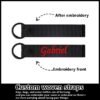 Monogrammed Solid Poly fabric Key Fob Keychain opening with Split Ring and Clasp in Personalized