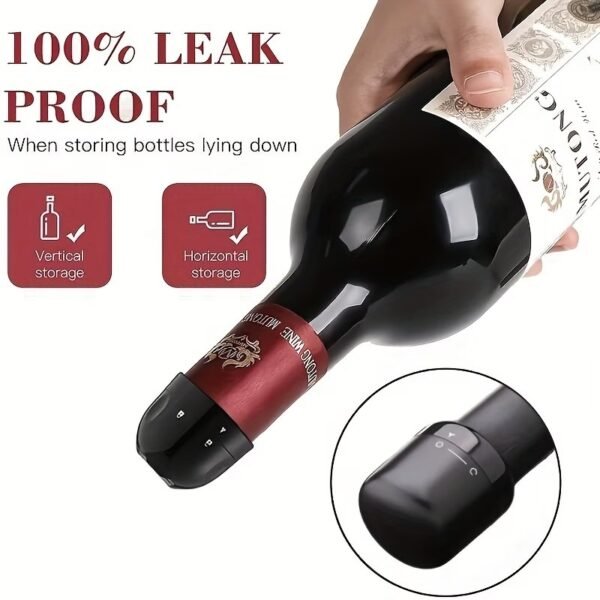[2 PACK] Wine Bottle Stoppers,Real Vacuum Stoppers,Reusable Wine Preserver,Wine Corks Keep Fresh,Best Christmas and Birthday Gifts for Wine Lovers.