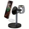 XDS3: 3-in-1 Wireless Charging Stand – Charging Station for iPhone, Apple Watch, and AirPods – MagSafe Compatible, Qi2 Certified – Includes  USB-C Wall Charger and 6.5-Foot USB-C Cable