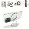 MagSafe Phone Grip Holder Dual-Sided Magnetic Finger Ring Adjustable Kickstand Loop for iPhone 17/16 Pro Max/15 Plus/14 Pro/13 Mini/12, Samsung, Magnet Phone Stand Grip Compatible with Mag Car Mounts