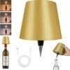 2025 New Wireless Bottle Lamp - LED Bottle Lights for Liquor & Wine Bottles, Cordless Lampshade, Whiskey Bottle Top Light, Bottle Stopper Night Light Kit, Rechargeable 3-Tone Touch-Dimmable