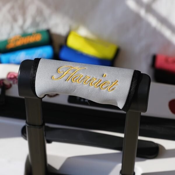 Coco Personalized Luggage Handle Wrap with Embroidered Name, Custom Handle Covers for Travel Bag Luggage Suitcase, Monogrammed Luggage Finder