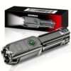 ArkPro Lite Flat Pocket Flashlight, Rechargeable Portable 1200 Lumens with White LED, Red Light, and UV Light, Triple Sources for Pet Urine Detection, Camping, Emergency, Working (Matte Black)