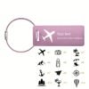 Click to see full view Heavy Duty Personalized Luggage Tags for suitcases - Handmade Customized Laser Engraved Metal Luggage Tags with Stainless Steel Wire Loops Pack of 4 (Black, 2x3.5)