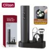 Electric Wine Aerator & Opener Set with Accessories, Rechargeable Automatic Corkscrew, Aerator, Dispenser, Foil Cutter Tool, Stopper, Wine Lovers Gift for Housewarming, Birthday, Registry, Anniversary