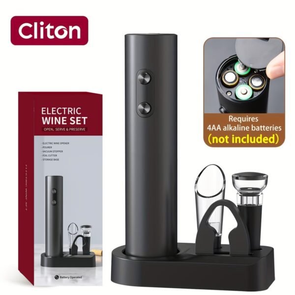 Electric Wine Aerator & Opener Set with Accessories, Rechargeable Automatic Corkscrew, Aerator, Dispenser, Foil Cutter Tool, Stopper, Wine Lovers Gift for Housewarming, Birthday, Registry, Anniversary