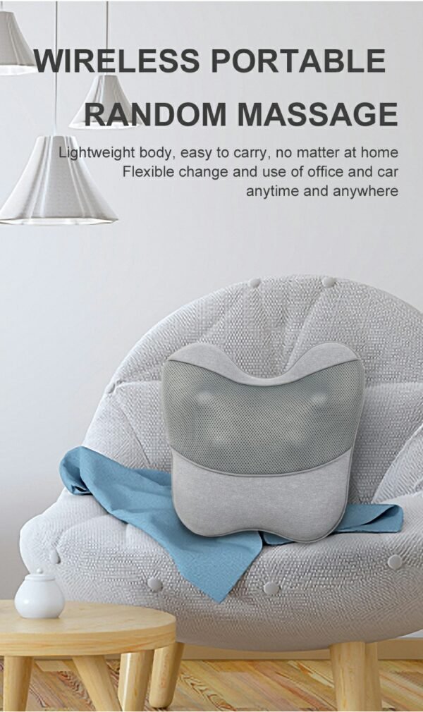 BOB AND BRAD Cordless Back and Neck Massager with Heat, FSA Eligible HSA 4D Shiatsu Massage Pillow for Pain Relief Deep Tissue, 6H Battery, Gift for Stress Relief at Home Office & Car