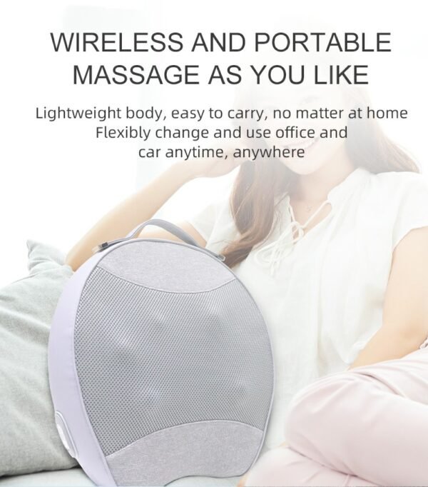 Zyllion Shiatsu Back and Neck Massager with Heat - 3D Electric Kneading Deep Tissue Massage Pillow for Muscle Pain Relief, Black, ZMA-13