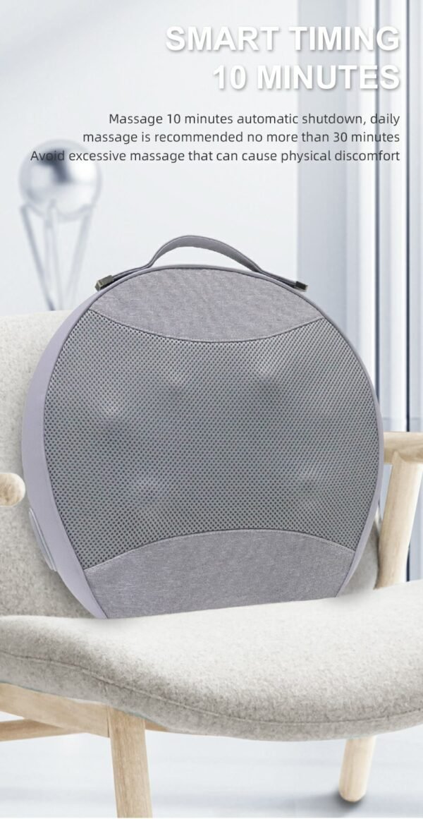 Zyllion Shiatsu Back and Neck Massager with Heat - 3D Electric Kneading Deep Tissue Massage Pillow for Muscle Pain Relief, Black, ZMA-13