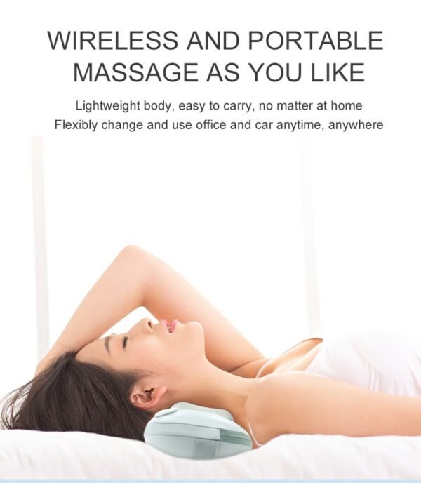 3 in 1 Lumbar Massage Pillow with Heat, Deep Kneading Back Massager for Pain Relief, Ergonomic Lumbar Support Cushion
