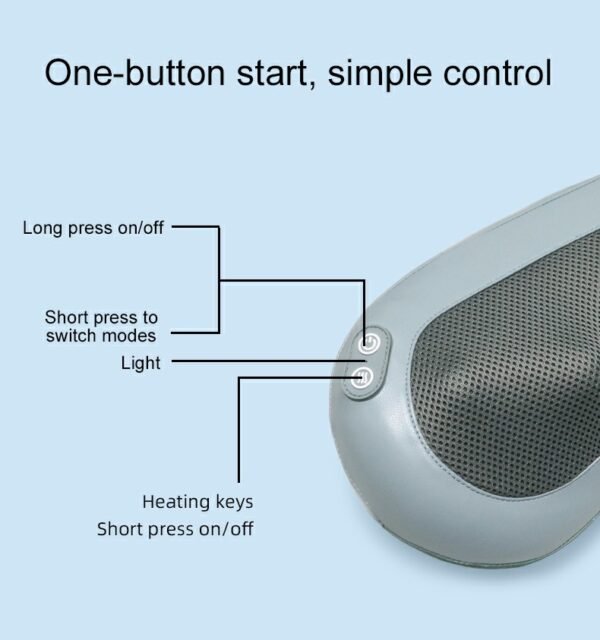 3 in 1 Lumbar Massage Pillow with Heat, Deep Kneading Back Massager for Pain Relief, Ergonomic Lumbar Support Cushion