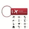 Click to see full view Heavy Duty Personalized Luggage Tags for suitcases - Handmade Customized Laser Engraved Metal Luggage Tags with Stainless Steel Wire Loops Pack of 4 (Black, 2x3.5)