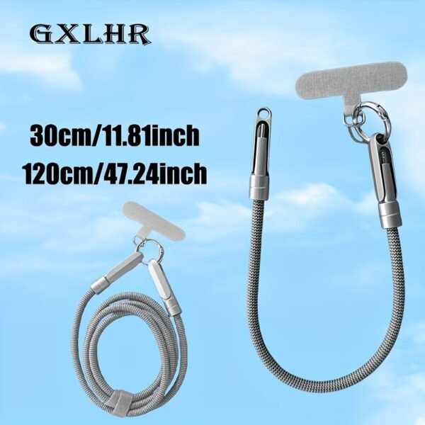 TOP-UP Hand Wrist Lanyard 1ft (30cm) – Universal Cell Phone Strap with Built-in 240W USB C Charging Cable & Data Transfer