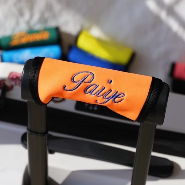 Coco Personalized Luggage Handle Wrap with Embroidered Name, Custom Handle Covers for Travel Bag Luggage Suitcase, Monogrammed Luggage Finder