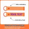 Monogrammed Solid Poly fabric Key Fob Keychain opening with Split Ring and Clasp in Personalized