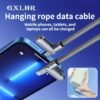 TOP-UP Hand Wrist Lanyard 1ft (30cm) – Universal Cell Phone Strap with Built-in 240W USB C Charging Cable & Data Transfer
