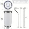 Travel Coffee Tumbler 20 oz, Insulated Mug with Lid, Stainless Steel Cup for Outdoor, Powder Coated Navy
