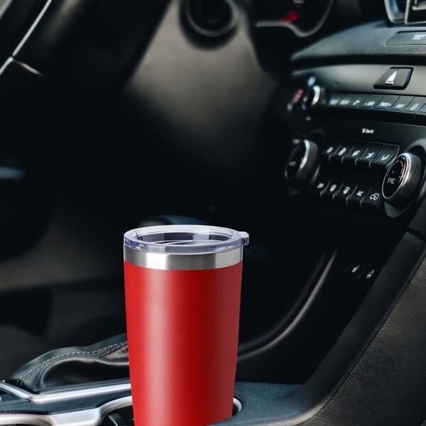 Travel Coffee Tumbler 20 oz, Insulated Mug with Lid, Stainless Steel Cup for Outdoor, Powder Coated Navy