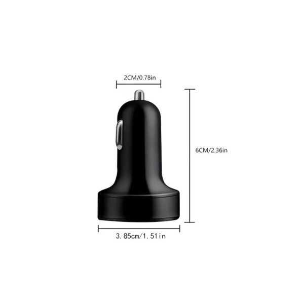 120W 6-Port Fast Car Charger USB-C with LED Voltage Display, Multi Port Cigarette Lighter Adapter for iPhone, Android