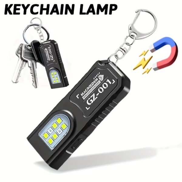 ThruNite Ti Mini Keychain Flashlight, USB-C Rechargeable EDC Pocket Light, Bright 650 Lumens Small Keychain Gadget for Camping, Everyday Carry, Indoor Outdoor Use (Grey Cool White)