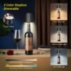 2025 New Wireless Bottle Lamp - LED Bottle Lights for Liquor & Wine Bottles, Cordless Lampshade, Whiskey Bottle Top Light, Bottle Stopper Night Light Kit, Rechargeable 3-Tone Touch-Dimmable