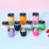 8/12oz Mini Tumbler Shot Glass with Straw and Lid, 12 Pack Stainless Steel Sublimation Shot Glasses for Wedding Party Whiskey Cocktail Bar with Straw and Lid