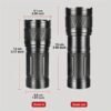 Rechargeable Spotlight,4500 LM Super Bright Handheld Spot Light LED Flashlight High Lumens,Powered Spotlight Large Searchlight Outdoor with Solar Panels for Boating Camping Hunting