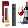 Electric Wine Aerator & Opener Set with Accessories, Rechargeable Automatic Corkscrew, Aerator, Dispenser, Foil Cutter Tool, Stopper, Wine Lovers Gift for Housewarming, Birthday, Registry, Anniversary