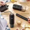 Portable Espresso Machine for Travel, Travel Coffee Maker Self Heating with USB-C, 20 Bar Coffee Machine 3in1 Compatible with Ground Coffee, Nespresso Capsule & DG Pods for Camping - Grey