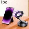 Vacuum Magnetic Suction Car Phone Holder Fold-able and and Hands-Free 360° Adjustable Rotation Phone Mount, Compatible with All Smartphones