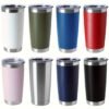 Travel Coffee Tumbler 20 oz, Insulated Mug with Lid, Stainless Steel Cup for Outdoor, Powder Coated Navy
