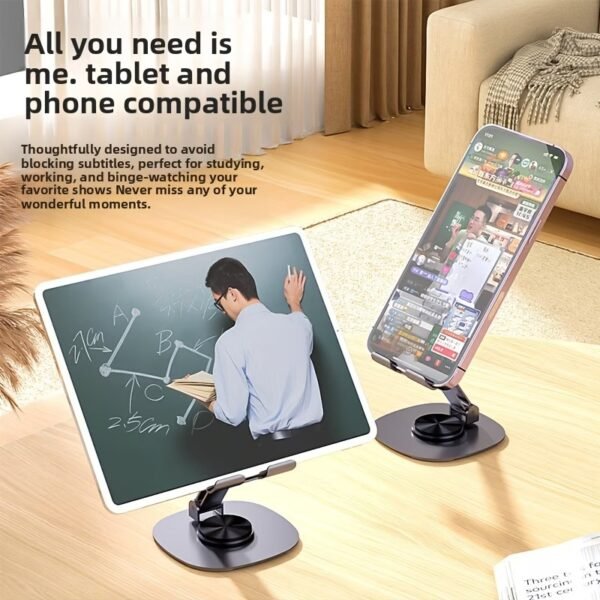 Nulaxy Dual Folding Cell Phone Stand, Fully Adjustable Foldable Desktop Phone Holder Cradle Dock Compatible with iPhone 17 16 15 14 13 12 11 Pro Max Xs Xr X 8, Nintendo Switch, All Phones