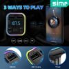 54W Bluetooth 5.3 Car Adapter Charger 4-Port Fast Charging [PD36W & QC3.0 18W], Wireless Radio FM Transmitter with Deep Bass Player, 5 Colors LED Backlit, Hands-Free Calling, Support USB Drive