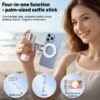 MQOUNY for Magsafe Tripod Stand for iPhone,Portable Pocket Size Selfie Stick with Rechargeable Remote and Metal Ring,Extendable Detachable Cell Phone Tripod Compatible with iPhone/Android