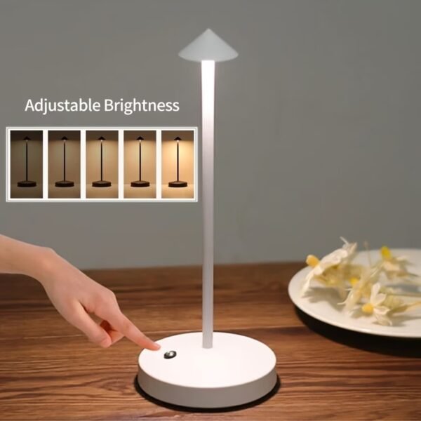 Cordless Table Lamps,Rechargeable Led Touch Bar Lamp, Portable Battery Desk Lamp,2 Level Brightness Dimmable Night Light,Minimalist Design, for Living Room/Restaurant/Couple Dinner/(Black)