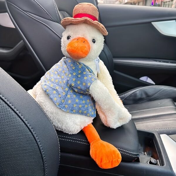Tissue Box Cover Plush Tissue Box Holder for Car, Home, Decorative Holder/Organizer for Bathroom Vanity Countertop, Nightstands, Office Desk-Duck