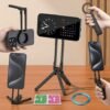OMOTON TP02 360°Rotating for MagSafe Tripod, Adjustable Aluminum Magnetic Phone Tripod for iPhone 17/16/15/14 Pro Max Air, Foldable Cell Phone Stand Fits Vlog, Gym, Travel Essentials Accessories