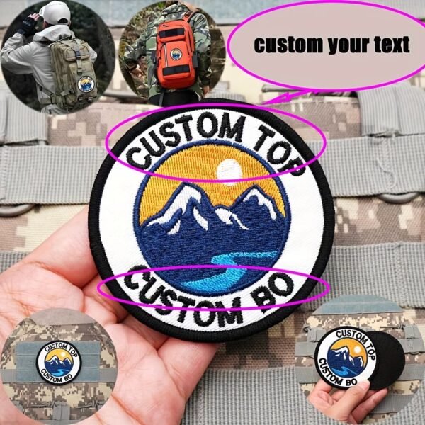 coco Personalized Logo Embroidered Patches, Custom Any Shape Iron On Sew On Hook and Loop Patch, Custom Image Text Logo Patches, Patch for Backpacks, Jacket, School, Team, Group