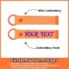 Monogrammed Solid Poly fabric Key Fob Keychain opening with Split Ring and Clasp in Personalized