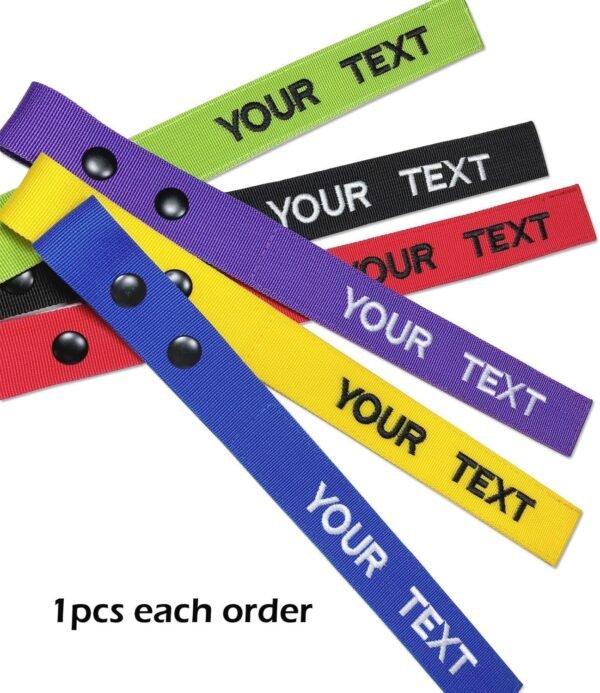 Personalized Luggage Tags, Customized Name ID Suitcase Tag Labels for Travel Suitcase, Personalized Embroidery Baggage Tags to Quickly Spot Suitcases,Travel Bag,Hiking Bag (Polyester)