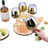 Gusto Nostro Stainless Steel Wine Glass - 18 oz - Cute, Unbreakable Wine Glasses for Travel, Camping and Pool - Fancy, Unique and Cool Portable Metal Wine Glass for Outdoor Events, Picnics (Set of 2)