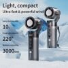Aecooly Portable Handheld Fan, Powerful Turbo Mini Fan, 19000 RPM High Speed Aero Ultra, 15H Max Cooling Time, 7 Speeds Aluminum Case, Pocket Rechargeable Personal Small Travel GIfts for Women -Blue