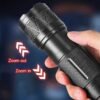 Rechargeable Spotlight,4500 LM Super Bright Handheld Spot Light LED Flashlight High Lumens,Powered Spotlight Large Searchlight Outdoor with Solar Panels for Boating Camping Hunting