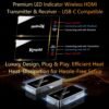 3 Wireless HDMI Transmitter and Receiver USB C,Elegant Solid Design, 4K Input 1080p@60Hz Output, Plug and Play, Stream Laptop/Tablet/Phone to TV/Monitor/Projector