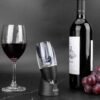 Rabbit W6127 Wine Aerator and Pourer, Clear and Stainless Steel Design, Easy to Use for Enhancing Wine Flavor and Smooth Pouring