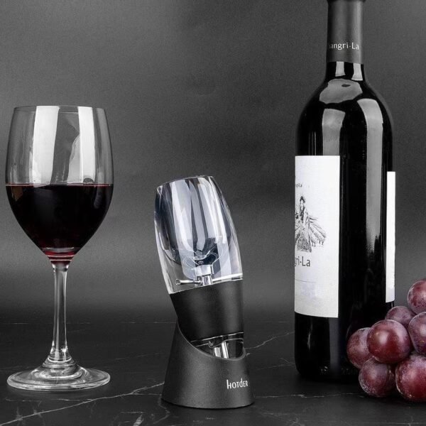 Rabbit W6127 Wine Aerator and Pourer, Clear and Stainless Steel Design, Easy to Use for Enhancing Wine Flavor and Smooth Pouring