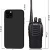 pxton Walkie Talkies Rechargeable Long Range Two-Way Radios with Earpieces,2-Way Radios UHF Handheld Transceiver Walky Talky with Flashlight Li-ion Battery and Charger（2 Pack）